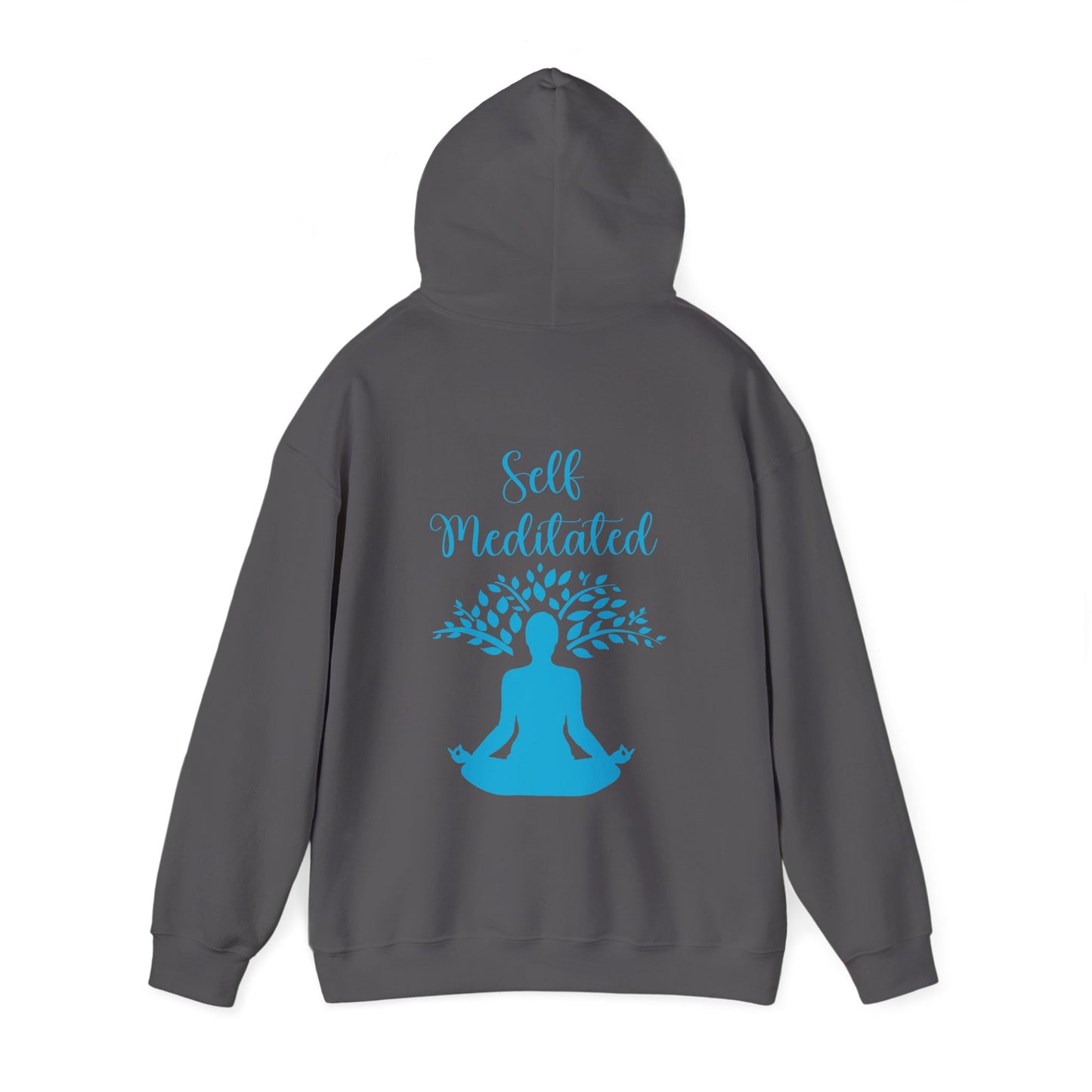 Meditation Hoodie — "Self Meditated" Sweatshirt with Tree Pose Graphic