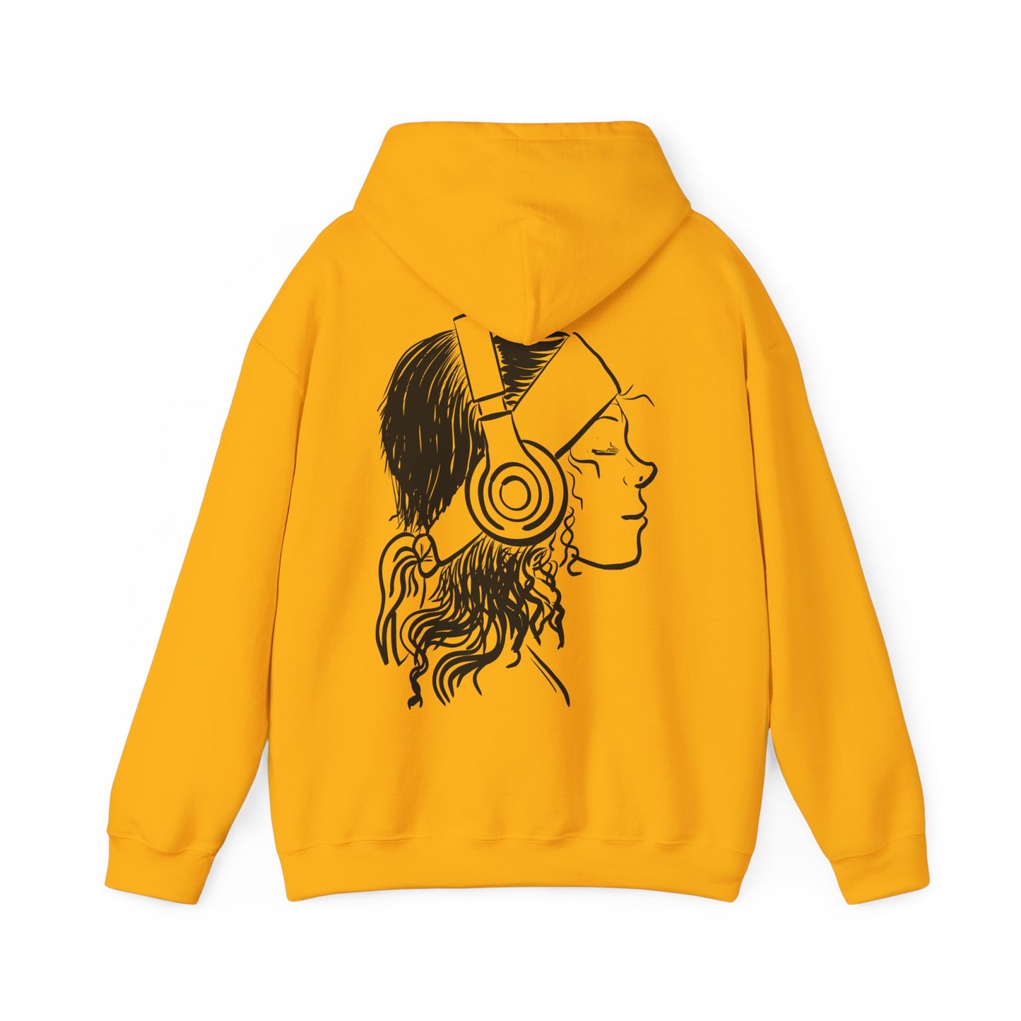 Music Lover Hoodie — 'Kwalatee' Logo & Headphones Girl Graphic