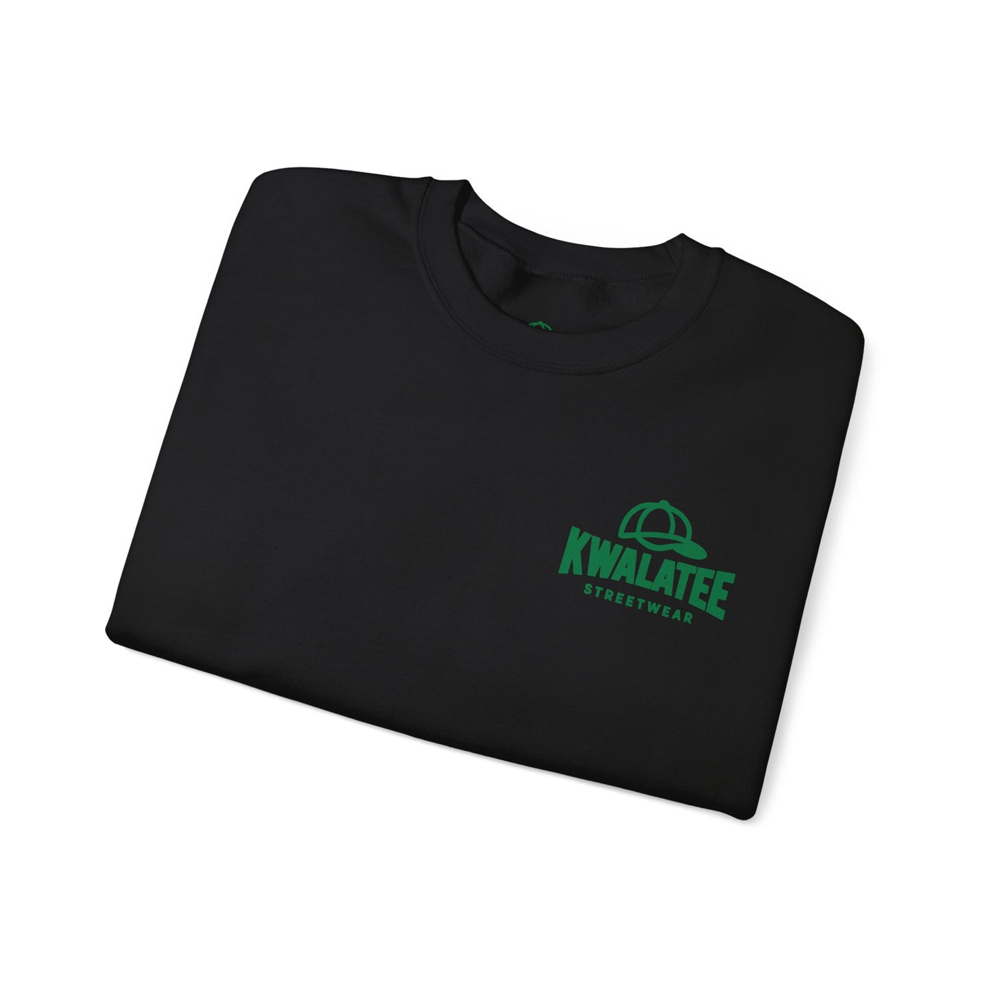 Crewneck — Green Mandala Eye Graphic with “KWALATEE” Logo