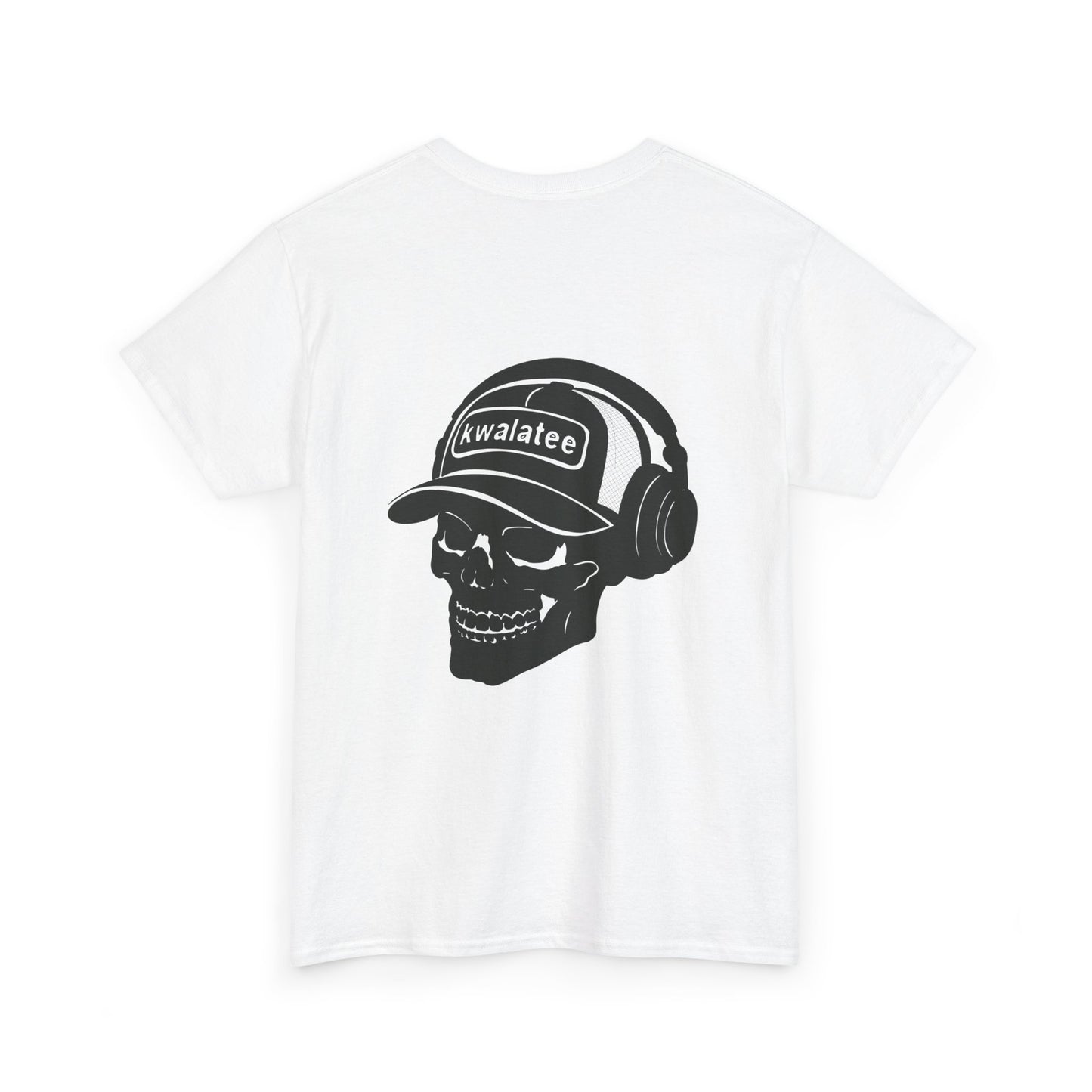 Skull DJ Tee — 'Kwalatee' Music Logo Graphic T-Shirt