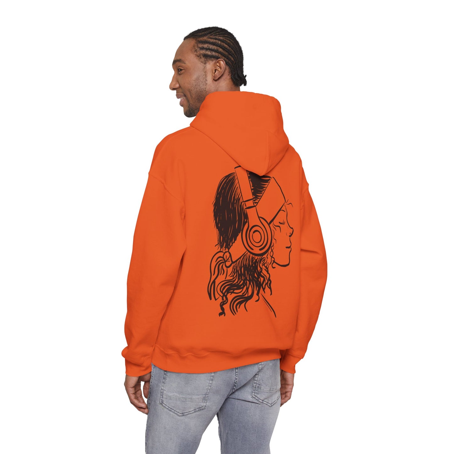 Music Lover Hoodie — 'Kwalatee' Logo & Headphones Girl Graphic