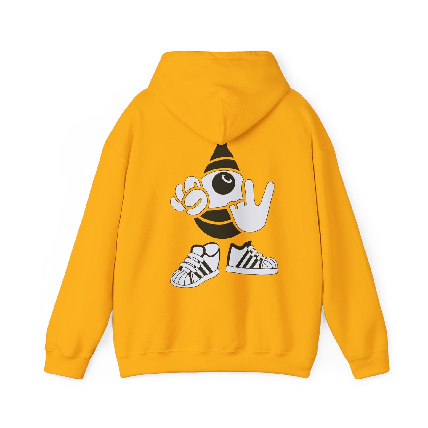 Lazee eyeHoodie — KwalaTee Logo & Cartoon Bee Graphic Sweatshirt