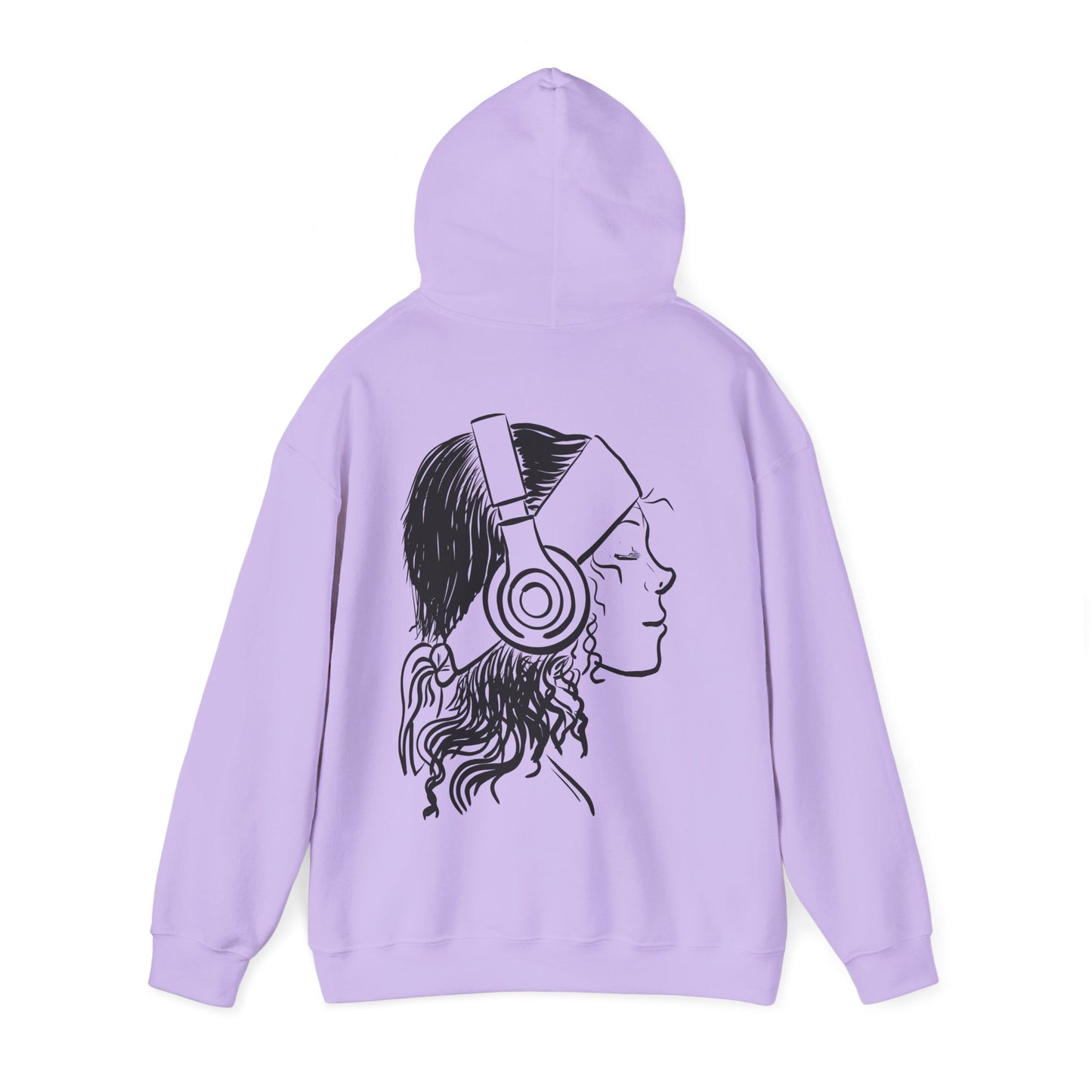 Music Lover Hoodie — 'Kwalatee' Logo & Headphones Girl Graphic
