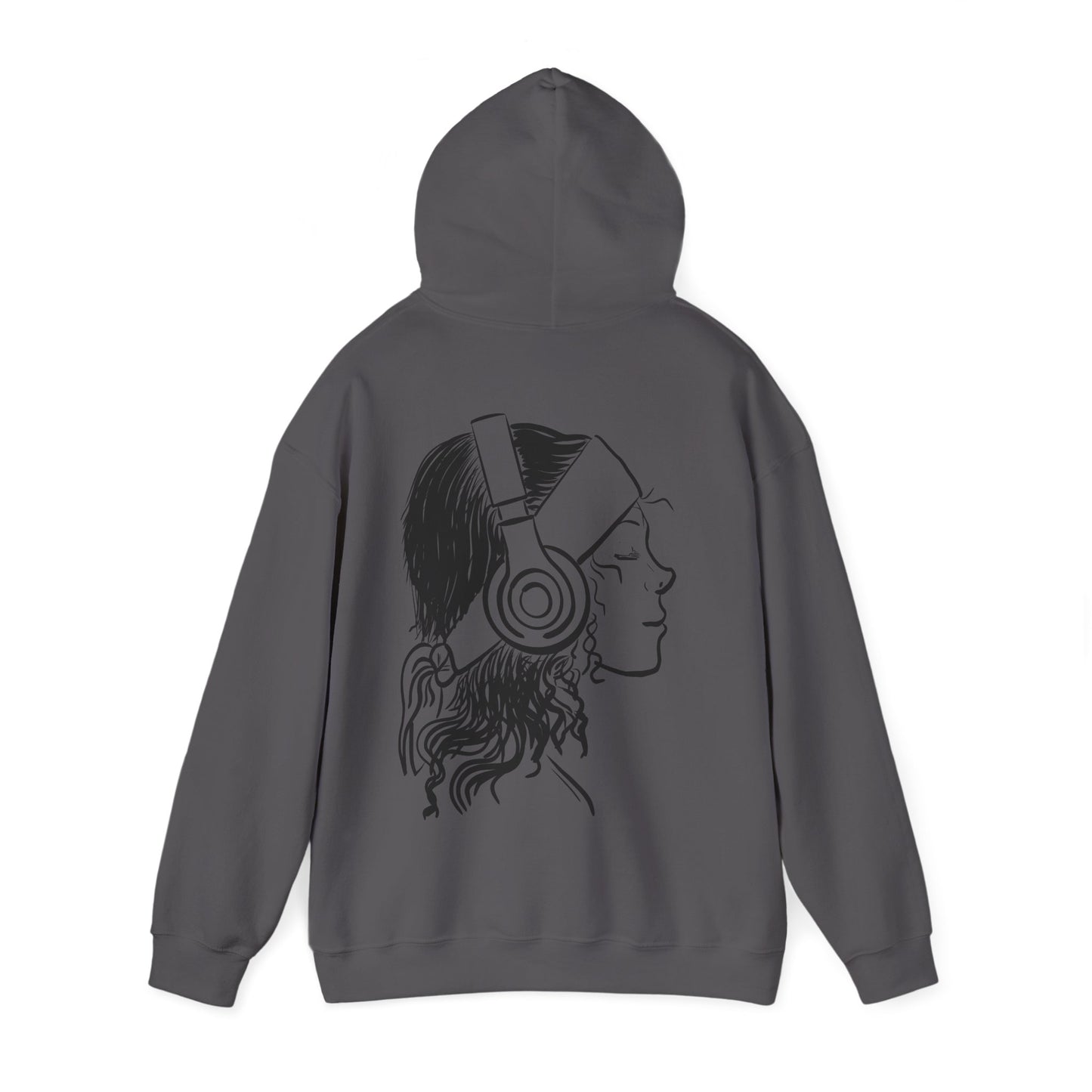 Music Lover Hoodie — 'Kwalatee' Logo & Headphones Girl Graphic