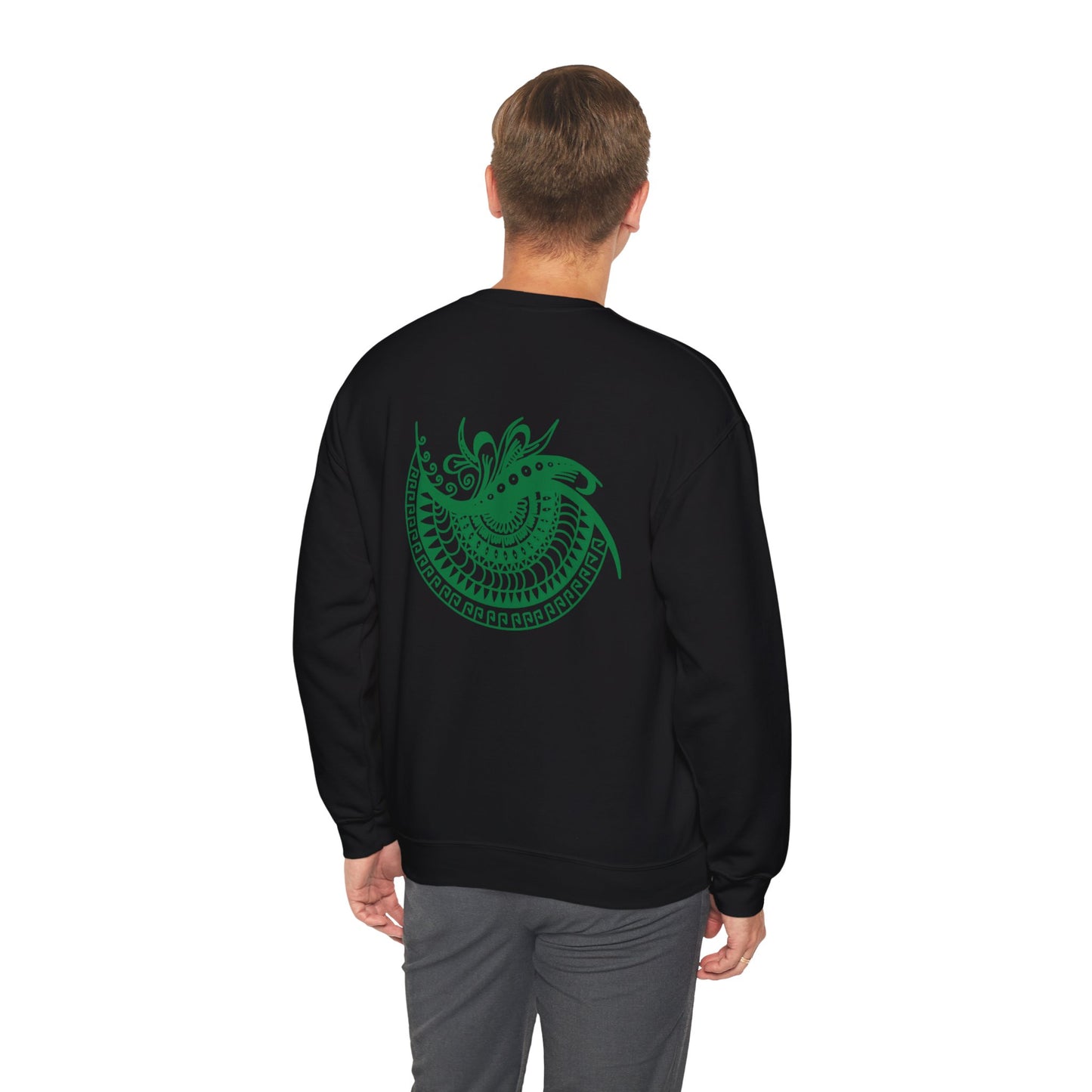 Crewneck — Green Mandala Eye Graphic with “KWALATEE” Logo