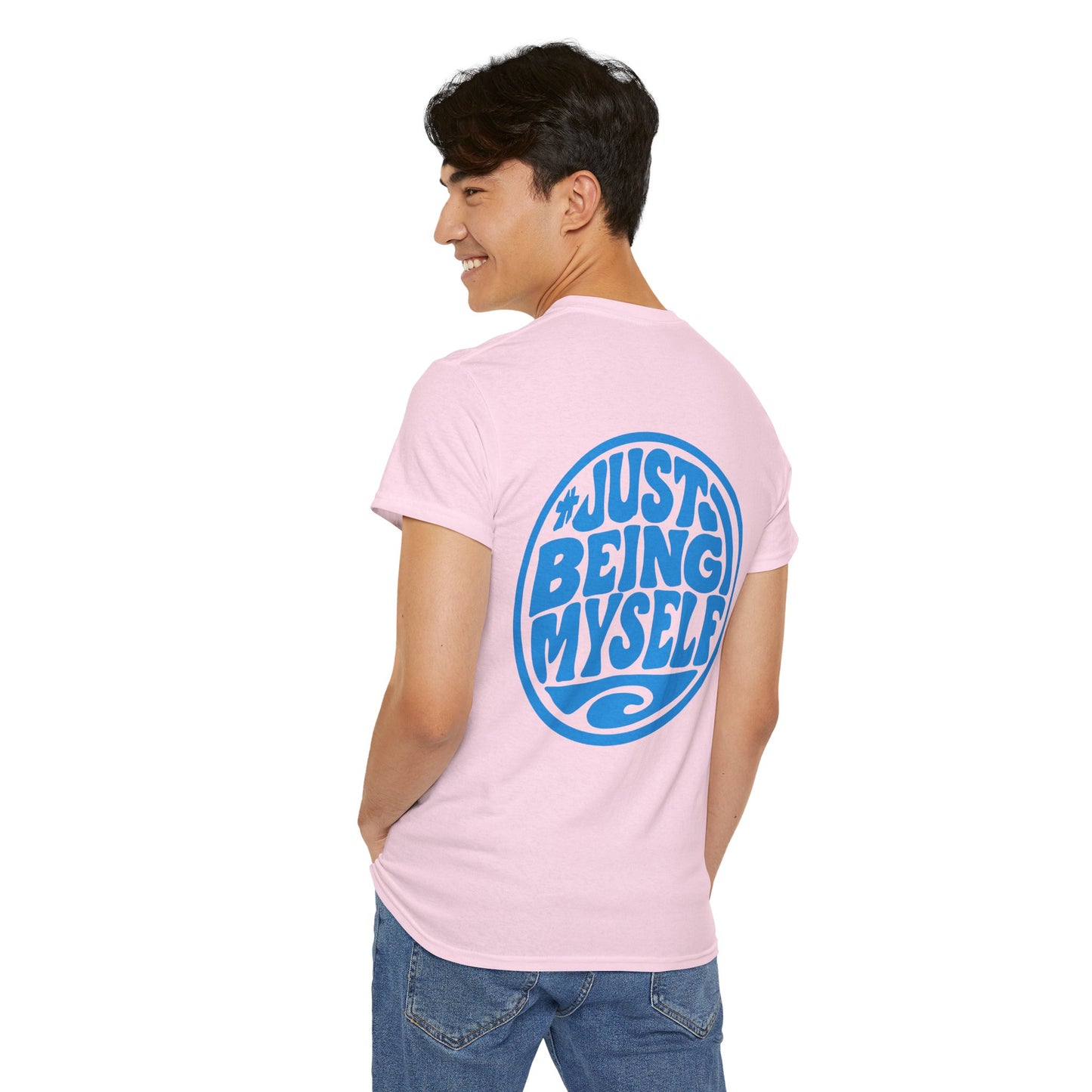 Just Being Myself Graphic Tee — Positive Retro Surf T-Shirt