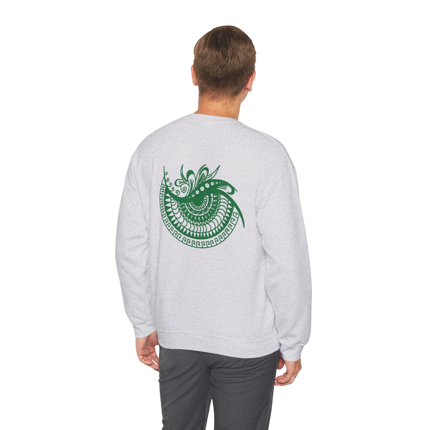 Crewneck — Green Mandala Eye Graphic with “KWALATEE” Logo