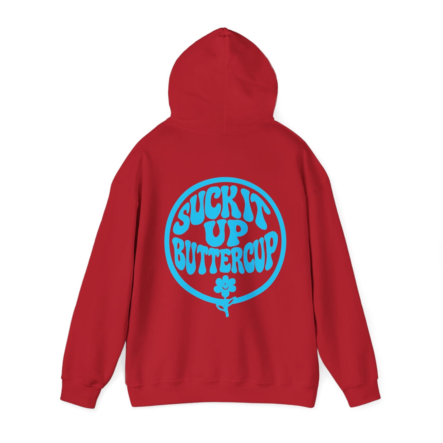 Hoodie - "Suck It Up Buttercup" Retro Floral Graphic Hooded Sweatshirt
