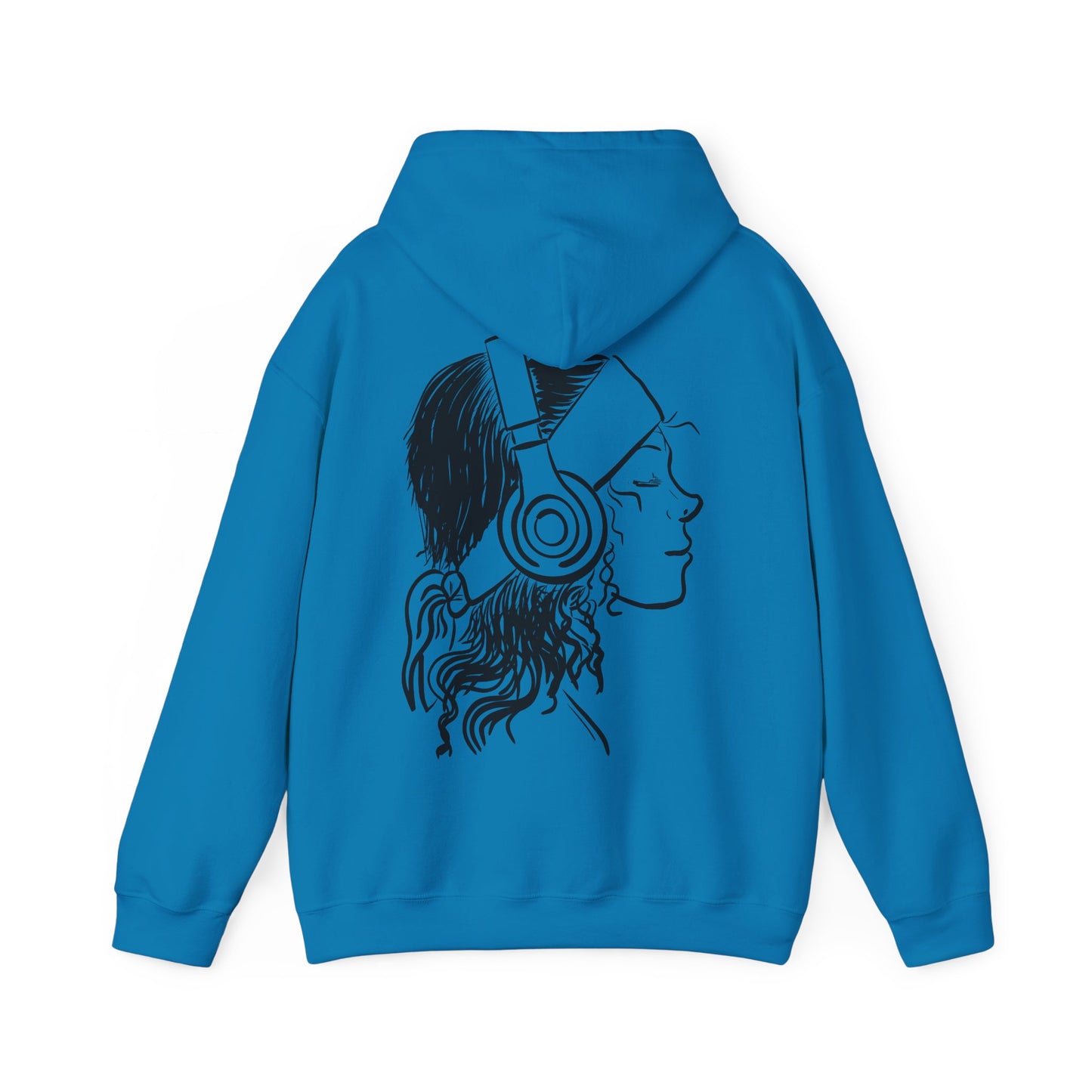 Music Lover Hoodie — 'Kwalatee' Logo & Headphones Girl Graphic