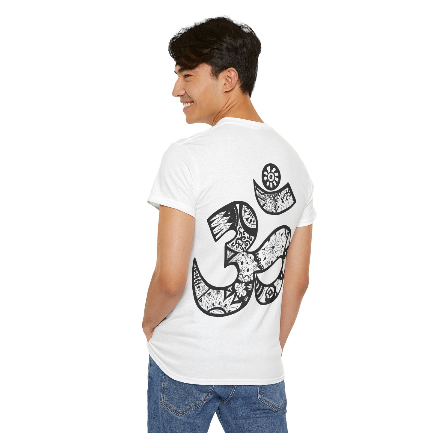Om Symbol Tee — Hand-Drawn Mandala Om Spiritual Yoga T-Shirt