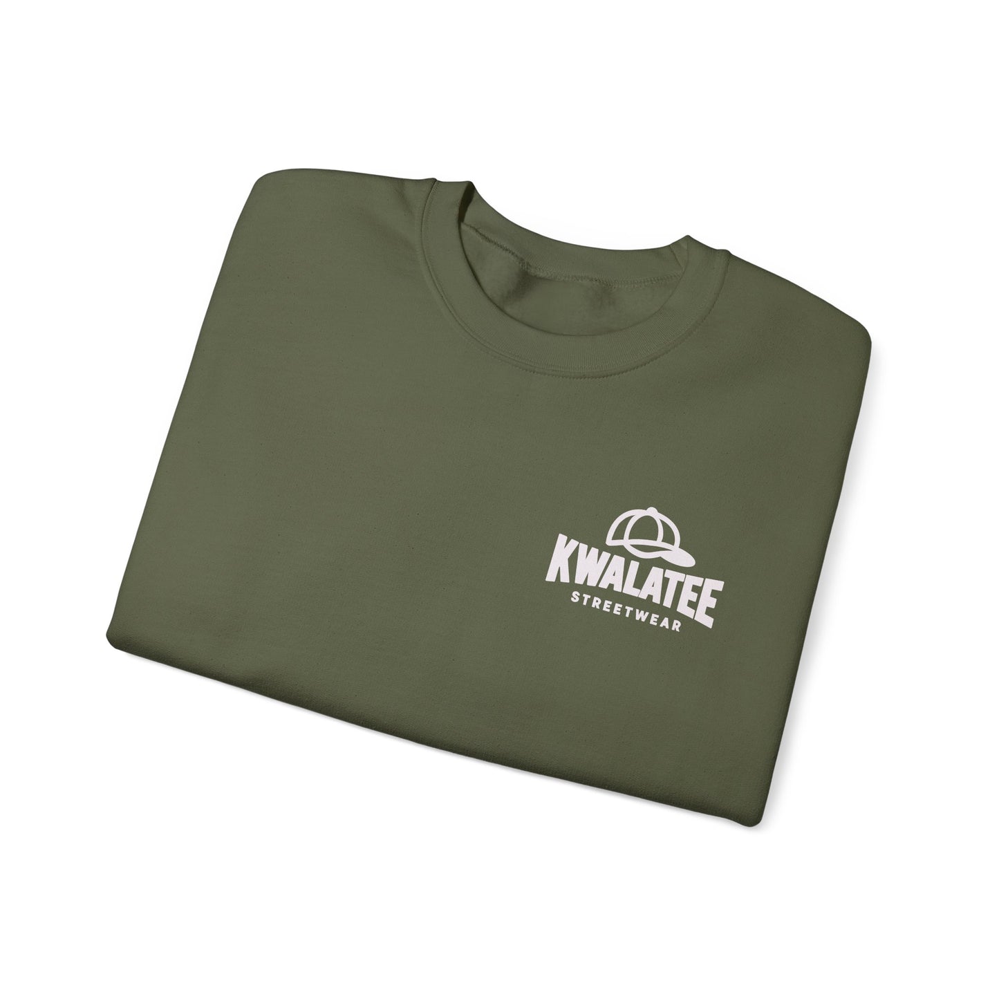 Kwalatee Streetwear Crewneck Sweatshirt — Minimal Logo Black Pullover