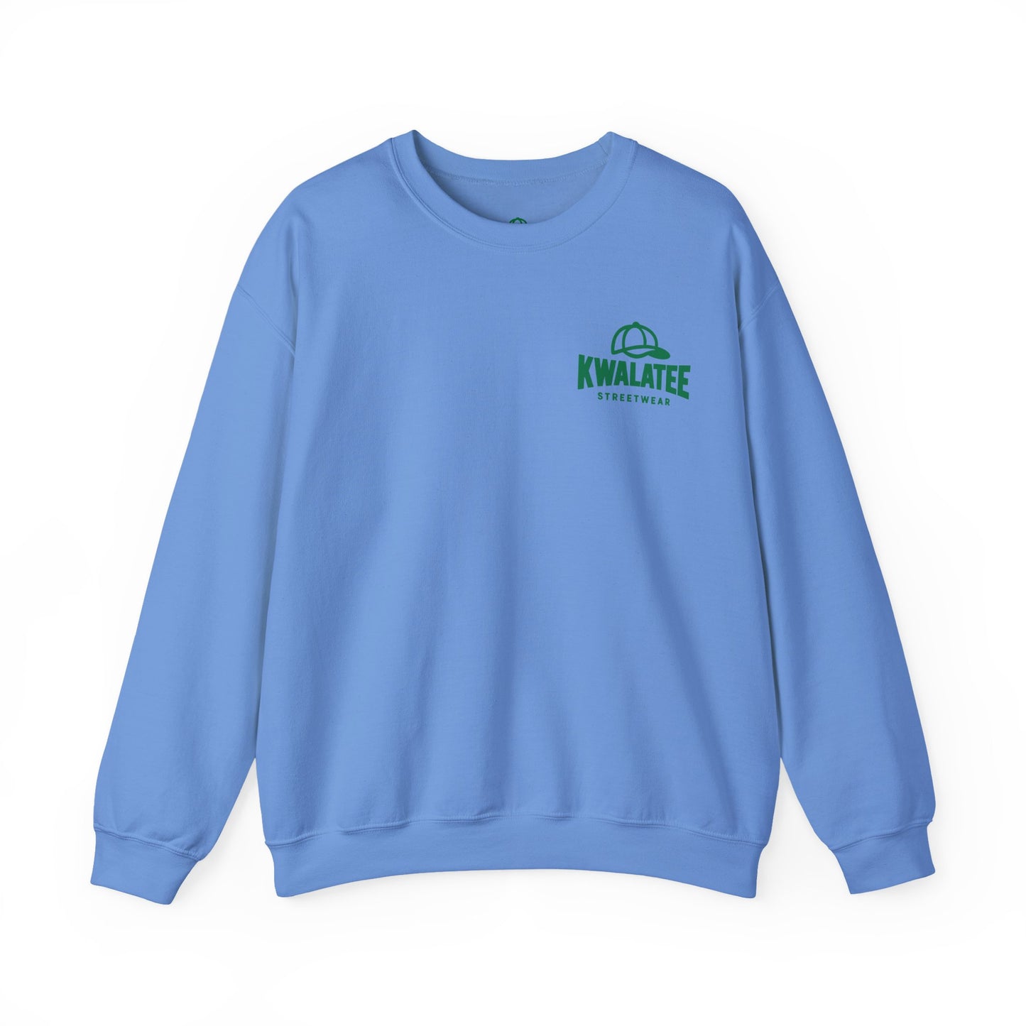 Crewneck — Green Mandala Eye Graphic with “KWALATEE” Logo
