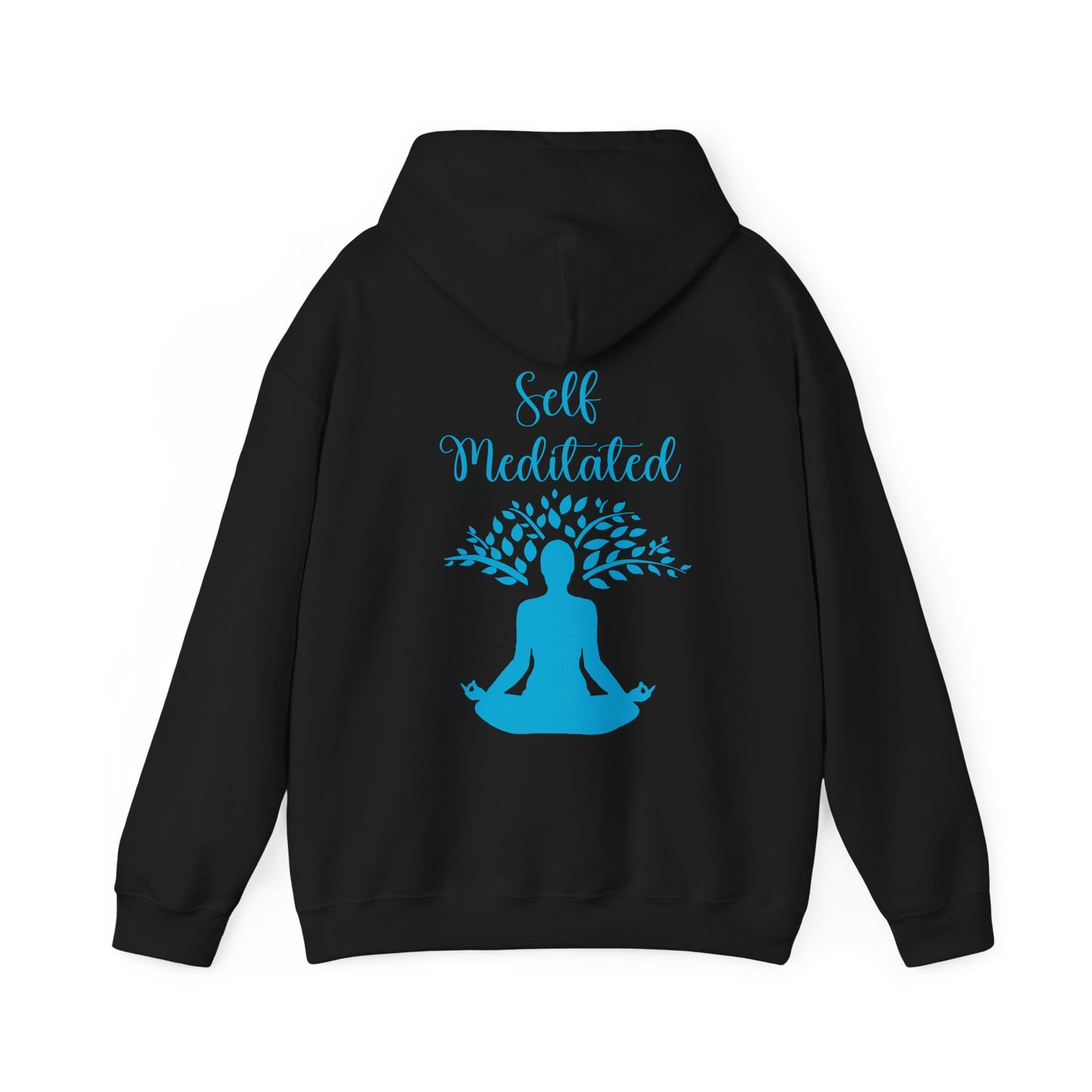 Meditation Hoodie — "Self Meditated" Sweatshirt with Tree Pose Graphic