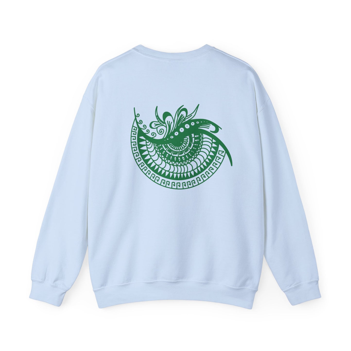 Crewneck — Green Mandala Eye Graphic with “KWALATEE” Logo