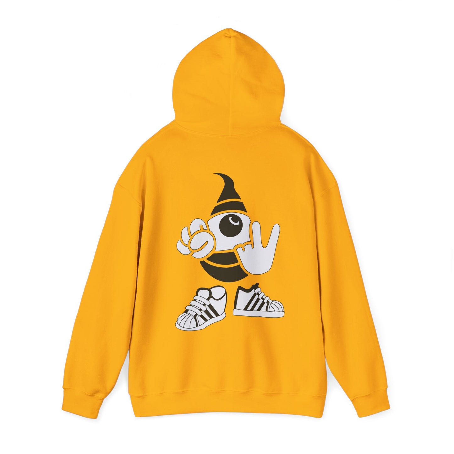 Lazee eyeHoodie — KwalaTee Logo & Cartoon Bee Graphic Sweatshirt