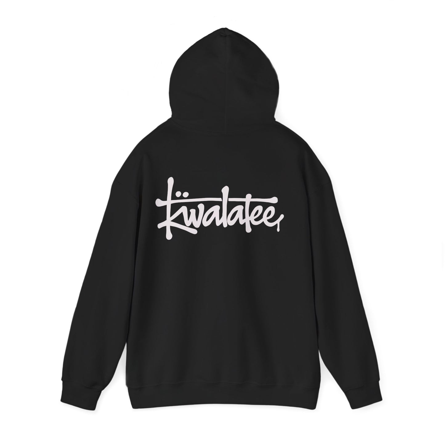 Kiwalee Script Logo Hoodie — Minimal White Pullover for Everyday Wear