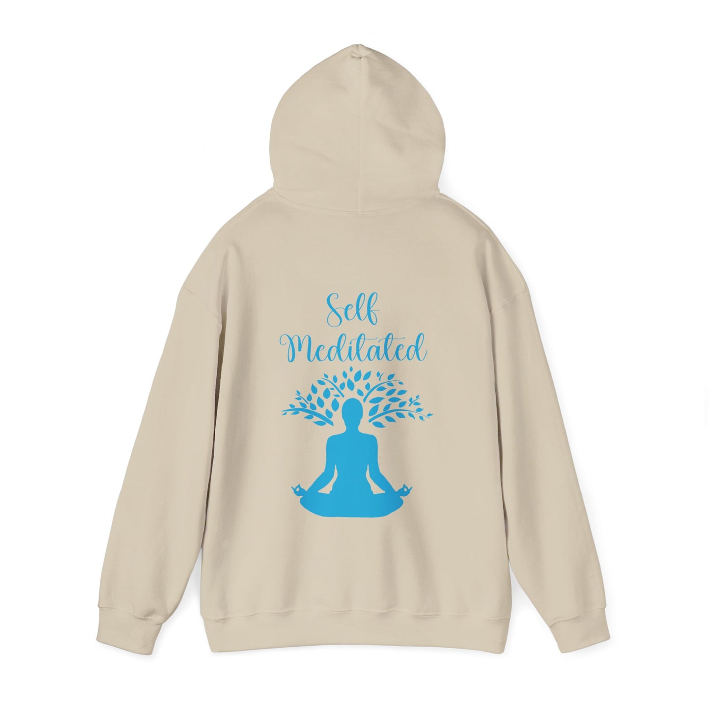 Meditation Hoodie — "Self Meditated" Sweatshirt with Tree Pose Graphic