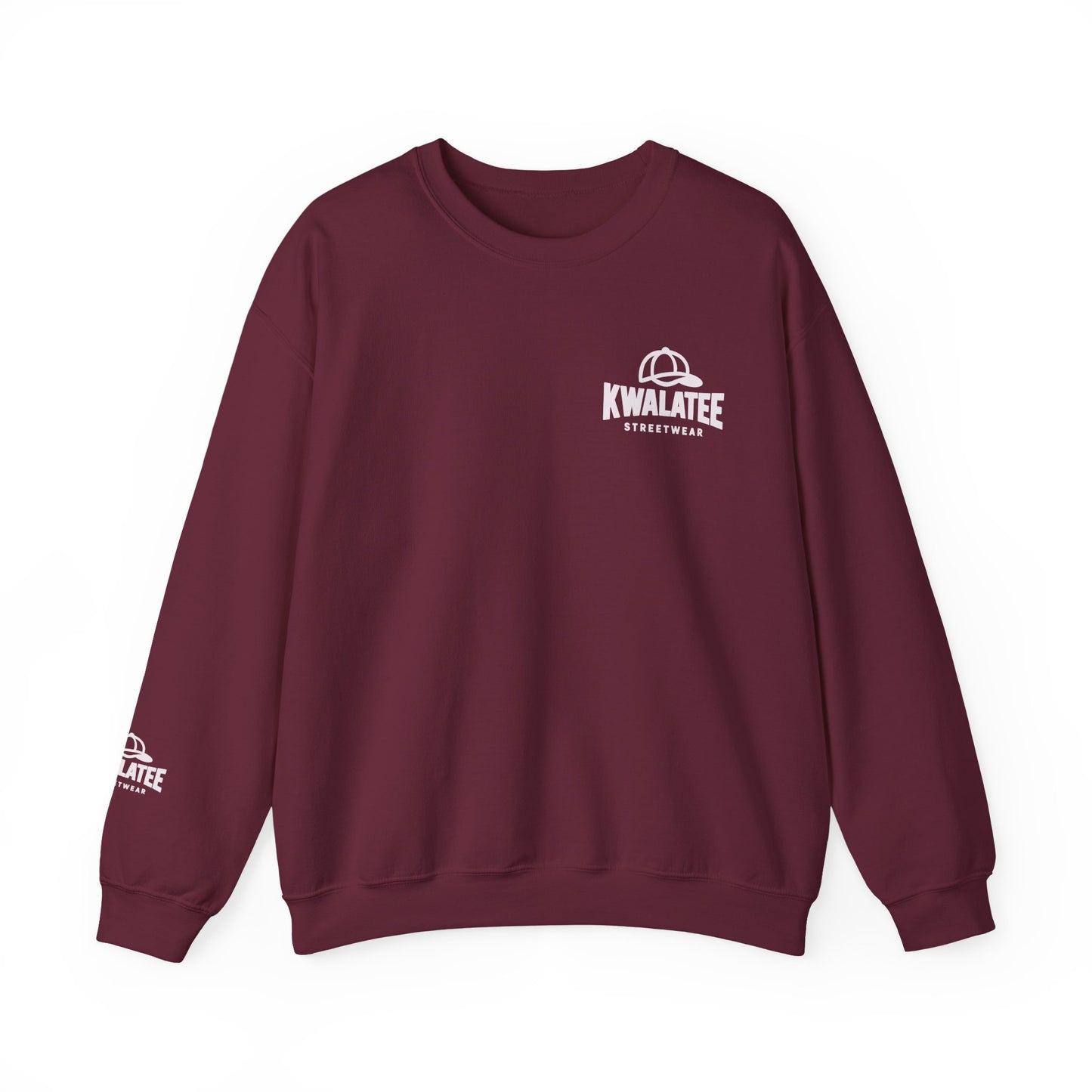 Kwalatee Streetwear Crewneck Sweatshirt — Minimal Logo Black Pullover