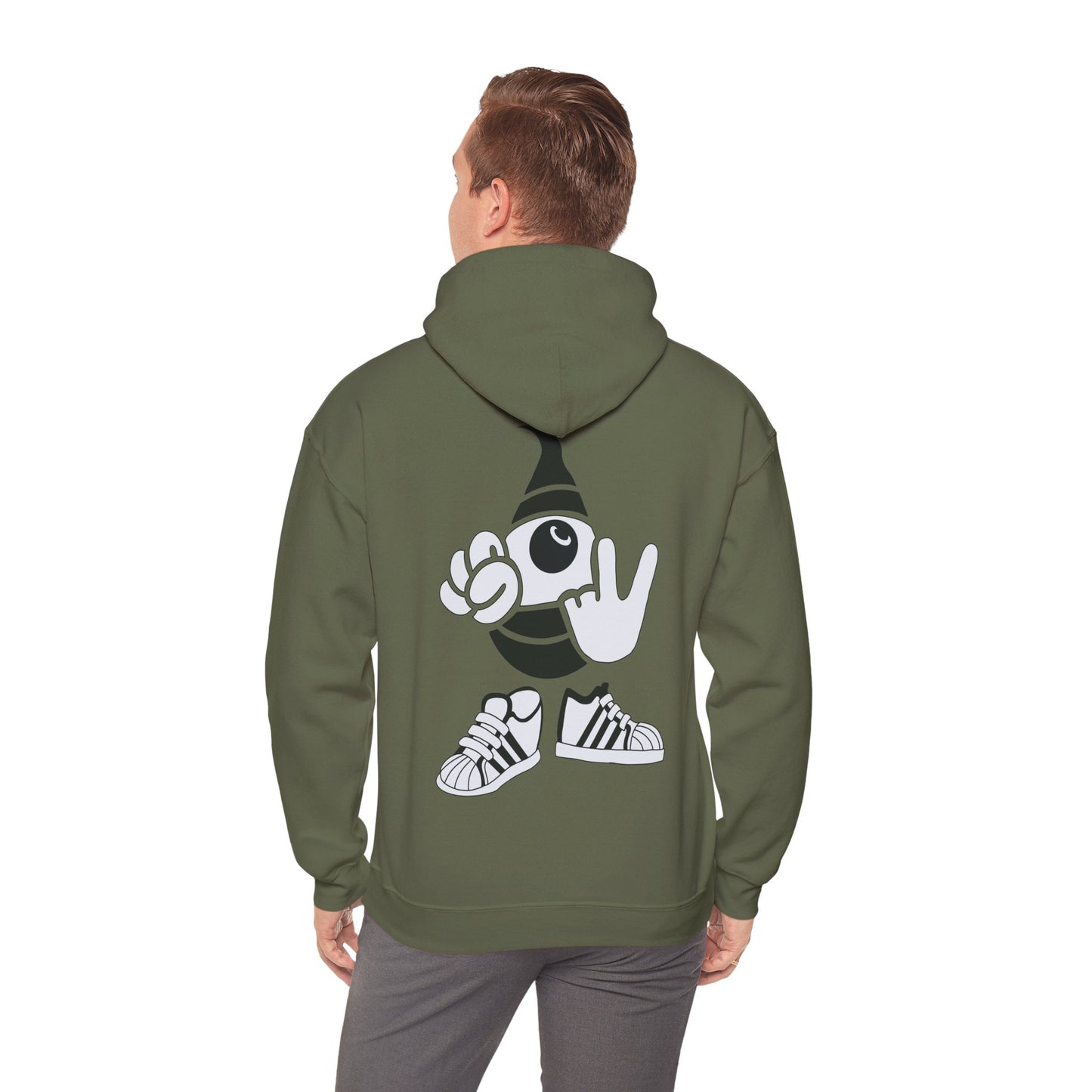 Lazee eyeHoodie — KwalaTee Logo & Cartoon Bee Graphic Sweatshirt