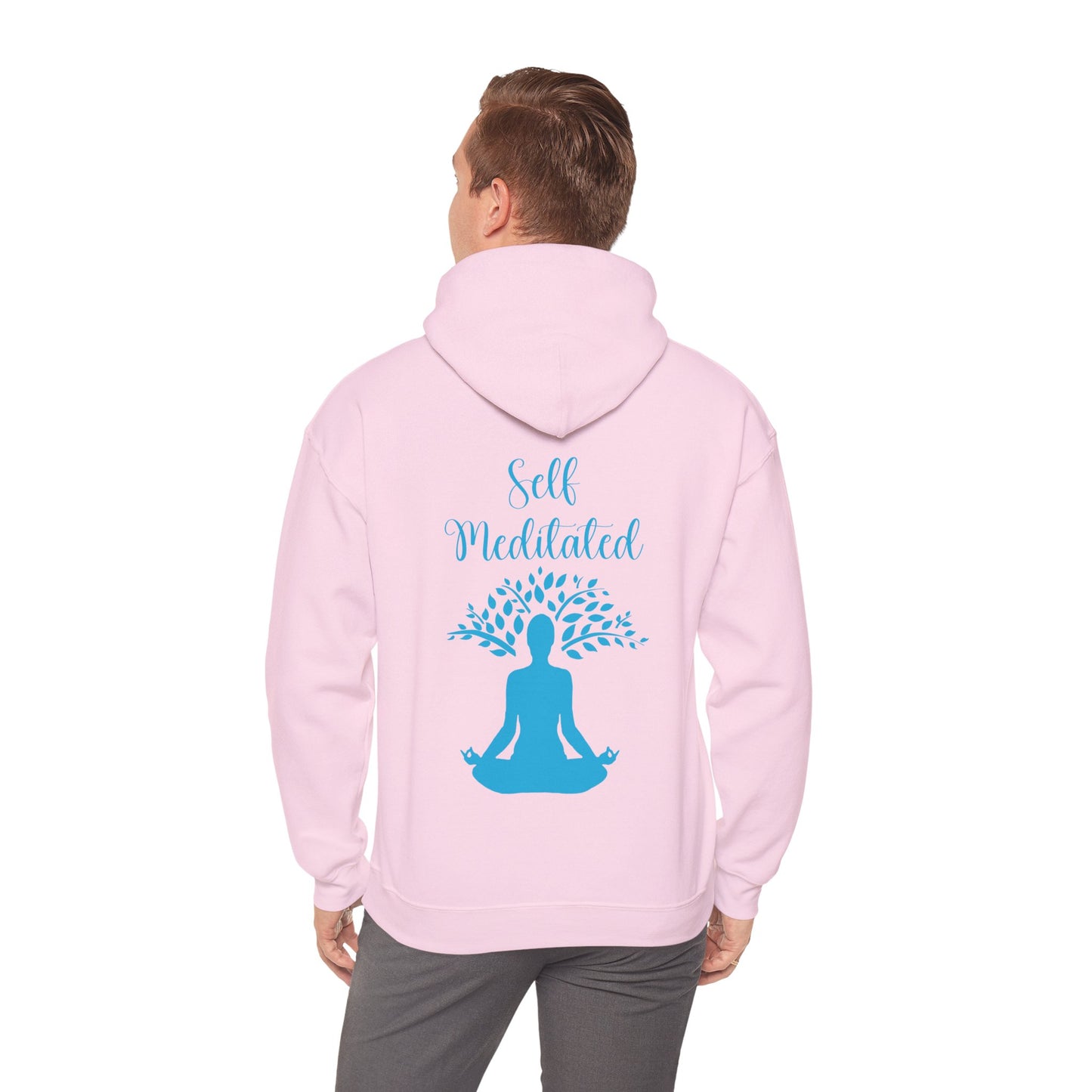 Meditation Hoodie — "Self Meditated" Sweatshirt with Tree Pose Graphic