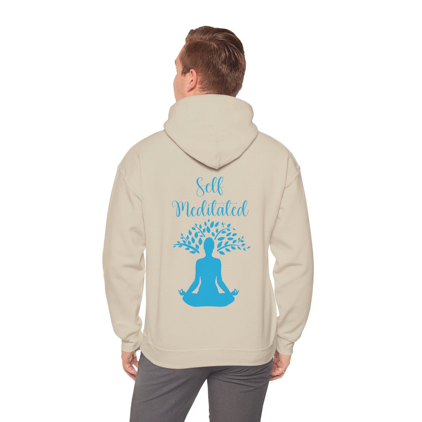 Meditation Hoodie — "Self Meditated" Sweatshirt with Tree Pose Graphic