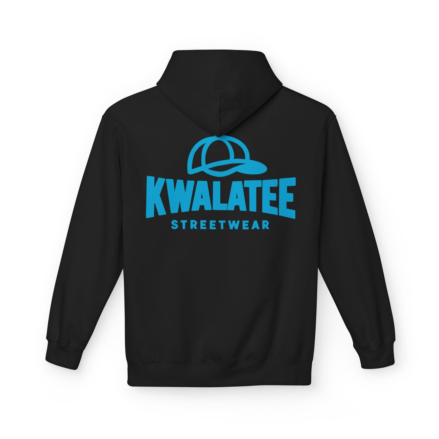 Kwalatee Streetwear Hoodie — Blue Logo Pullover