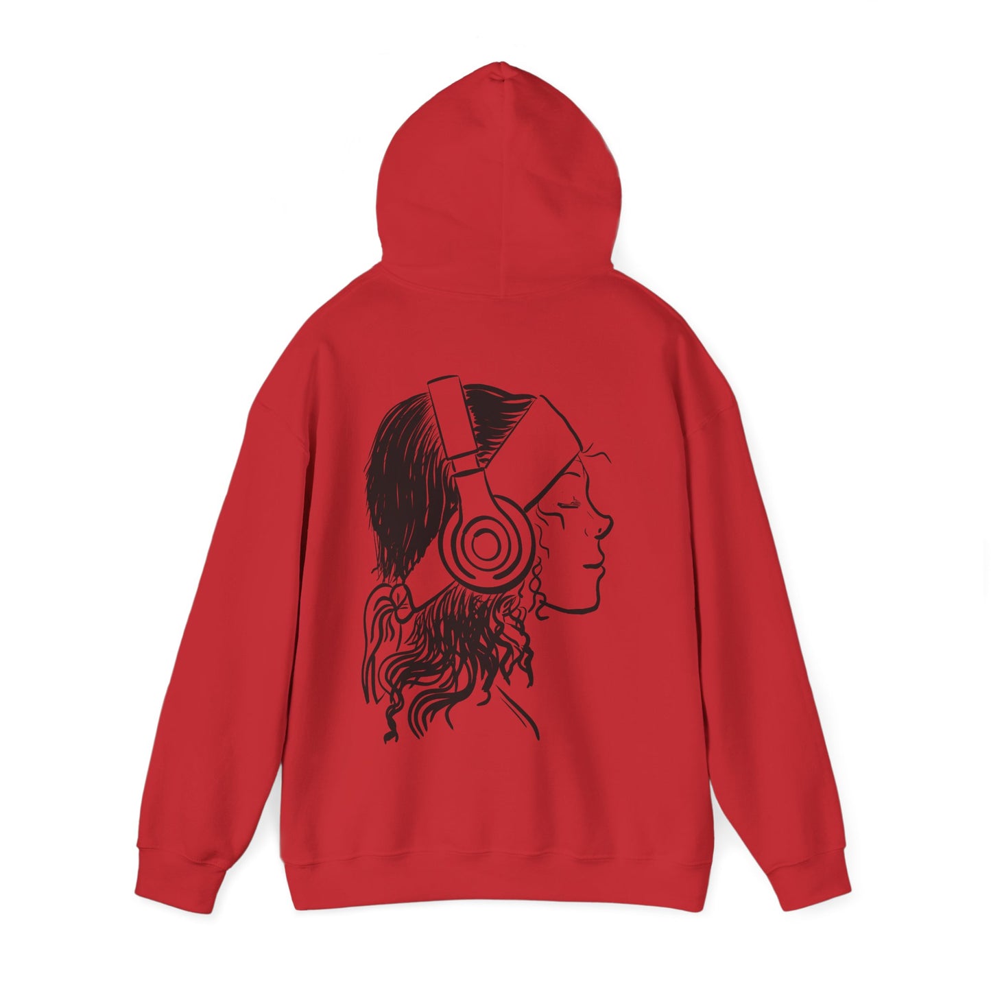 Music Lover Hoodie — 'Kwalatee' Logo & Headphones Girl Graphic