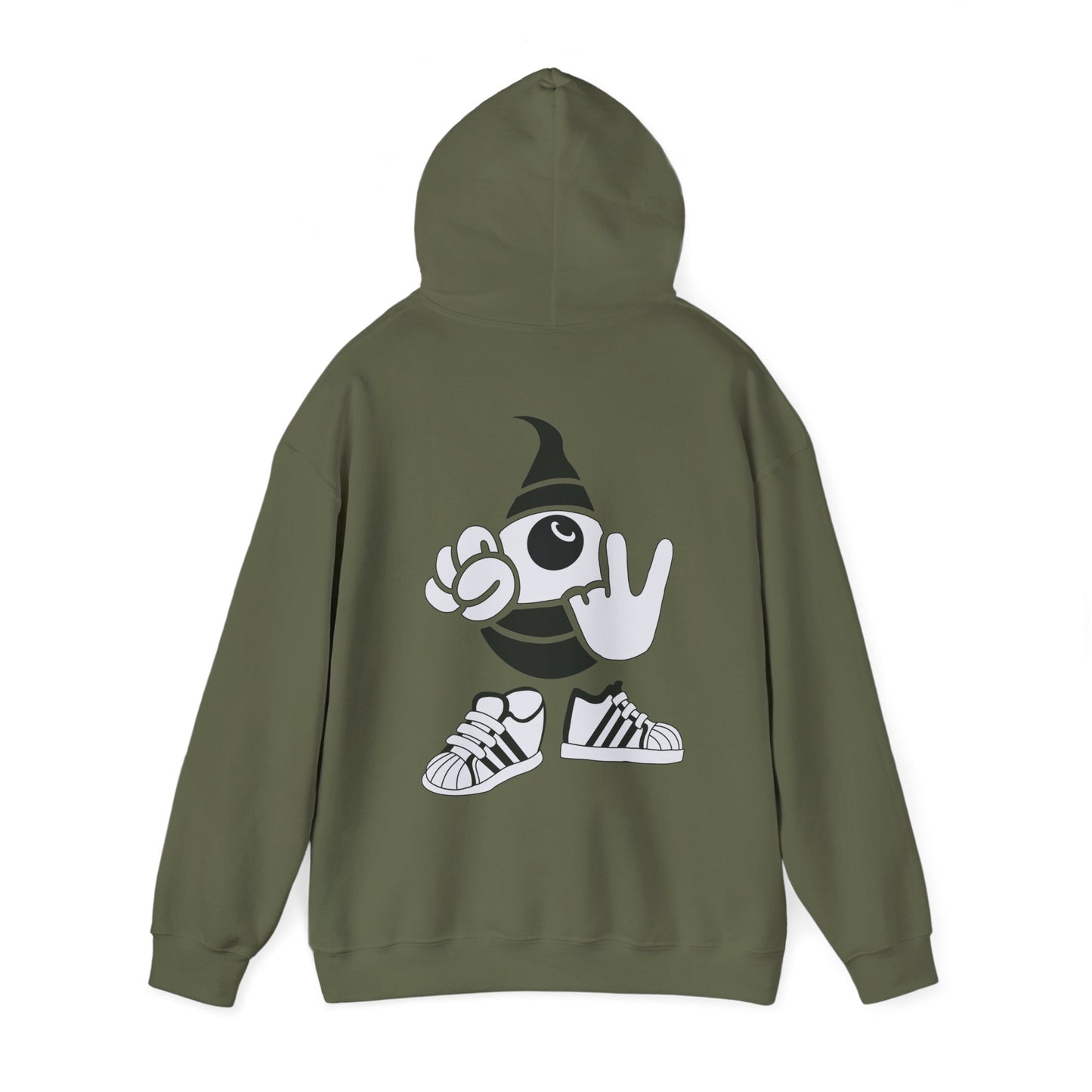 Lazee eyeHoodie — KwalaTee Logo & Cartoon Bee Graphic Sweatshirt