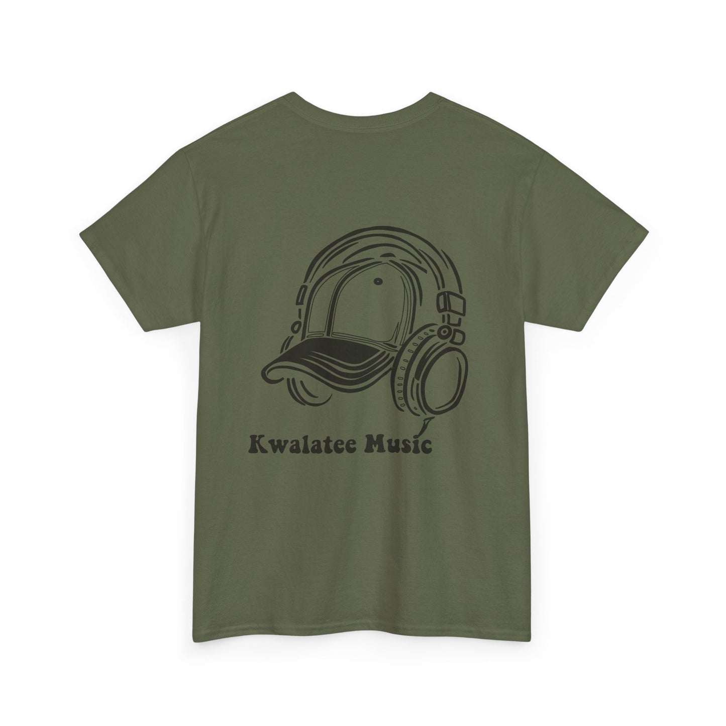 Music Logo T‑Shirt — "Kwalatee Music" Graphic Tee (Cap & Headphones)