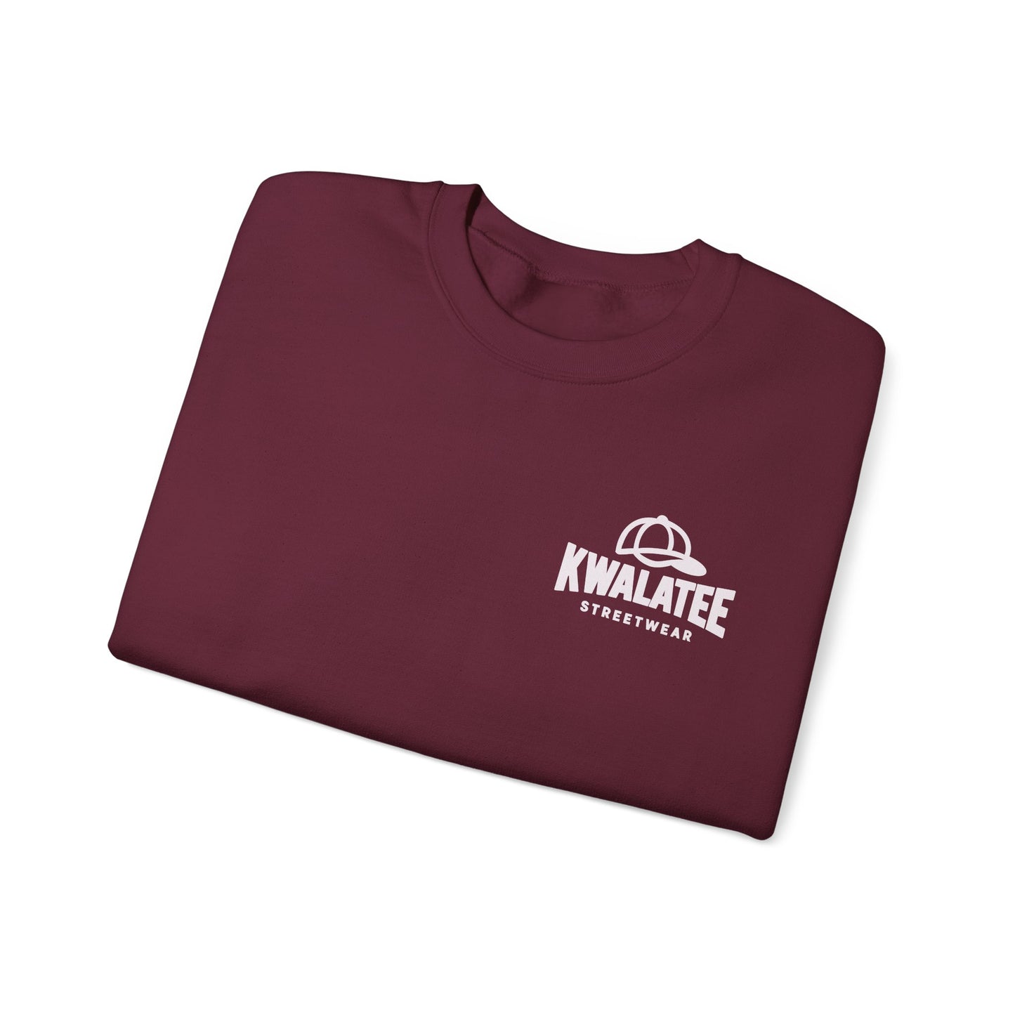 Kwalatee Streetwear Crewneck Sweatshirt — Minimal Logo Black Pullover