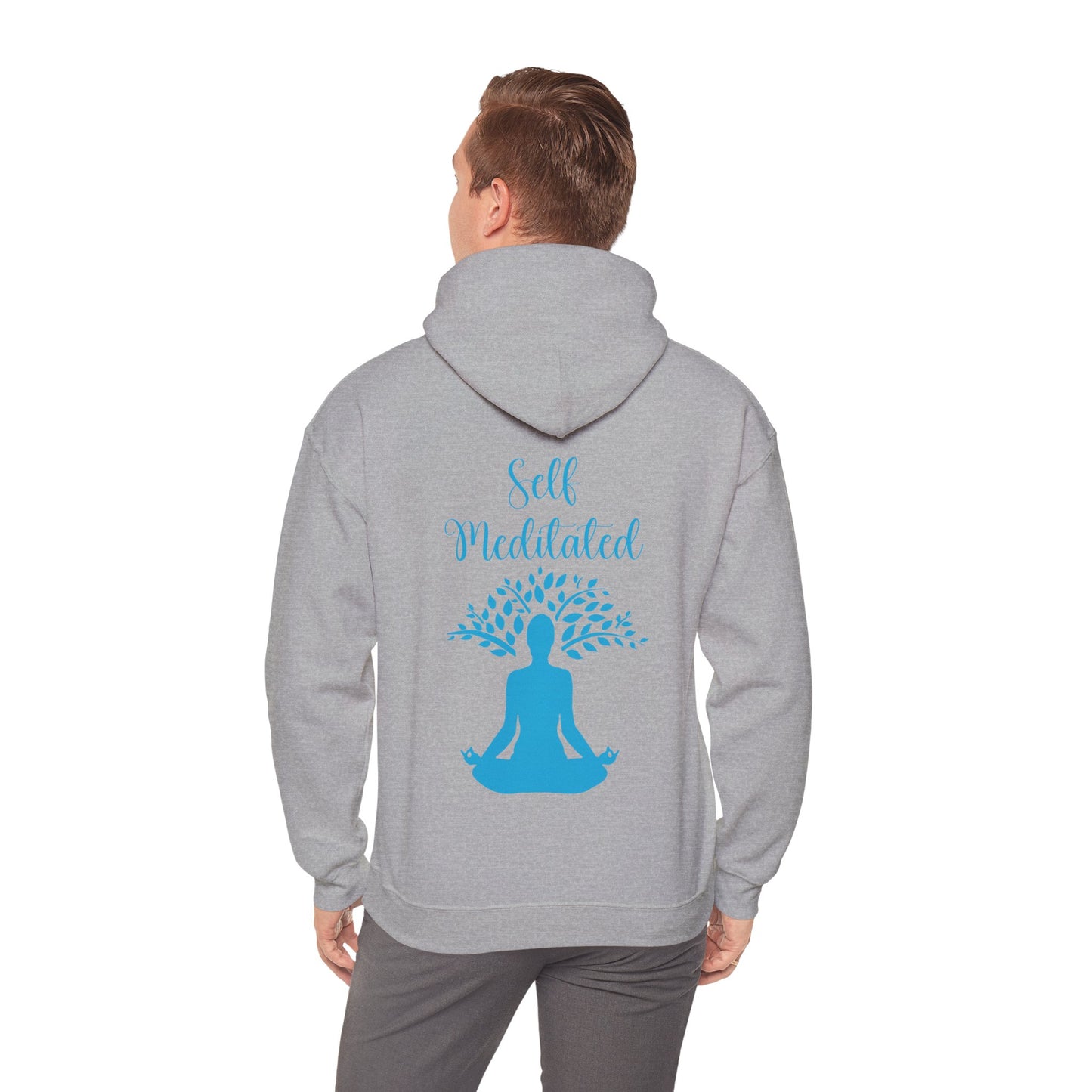 Meditation Hoodie — "Self Meditated" Sweatshirt with Tree Pose Graphic