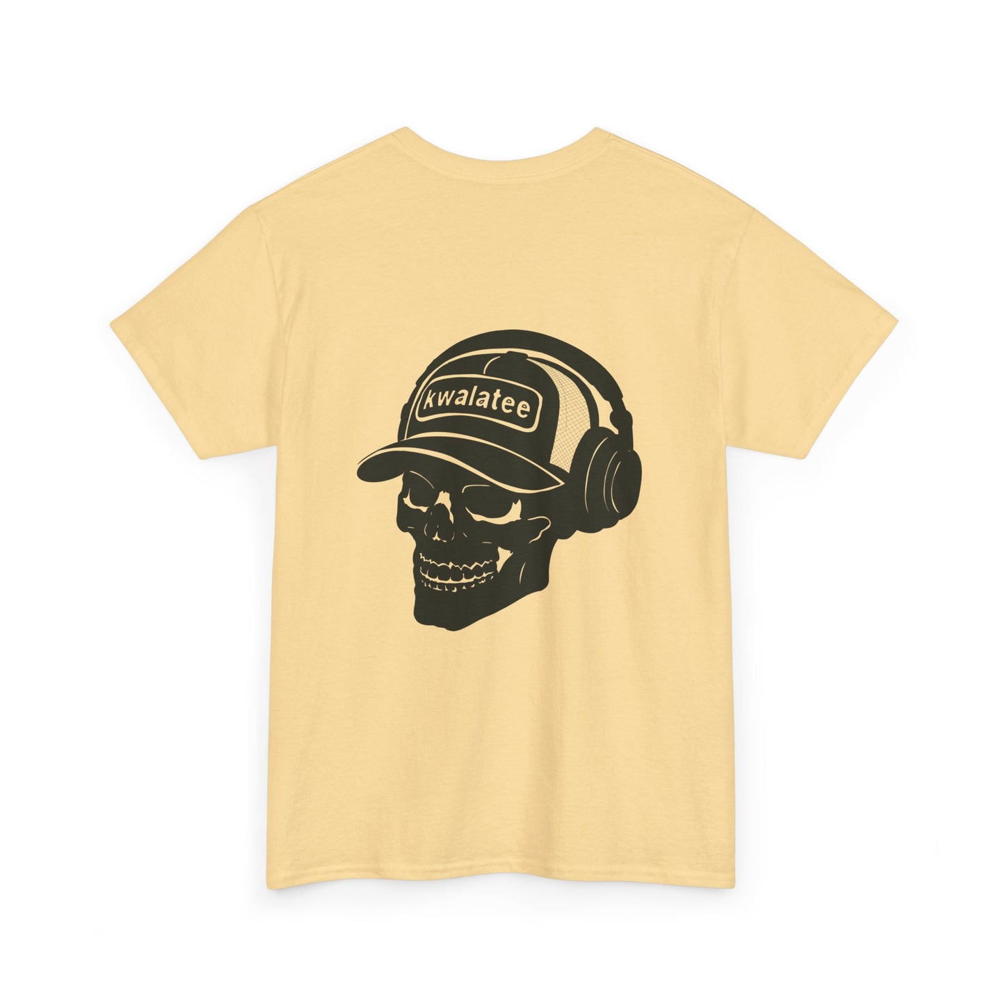 Skull DJ Tee — 'Kwalatee' Music Logo Graphic T-Shirt